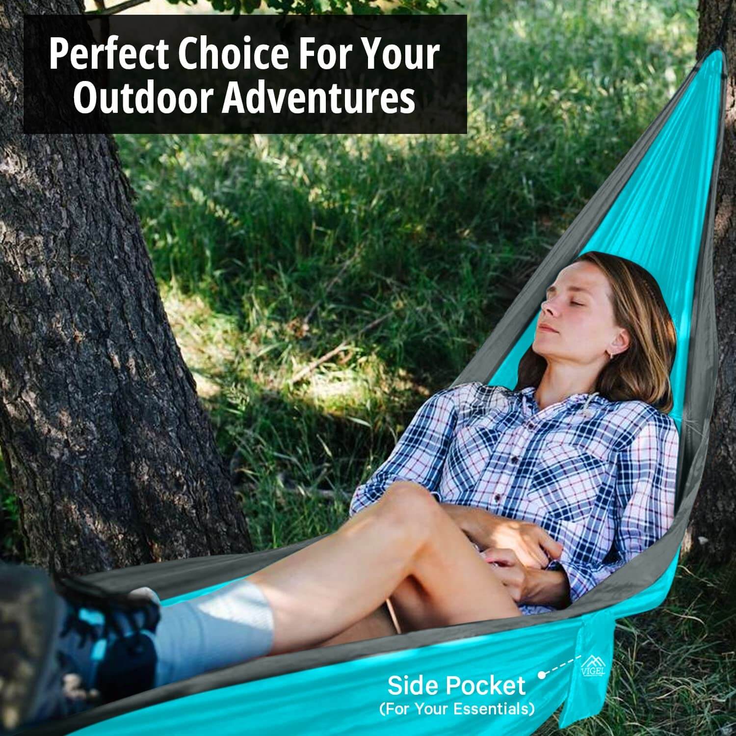 Image of Vigel Camping Hammock - XL Double Hammock 500 Lb Capacity, a Hammock available for $18.46 Buy now and save at Adventure Travel Gear