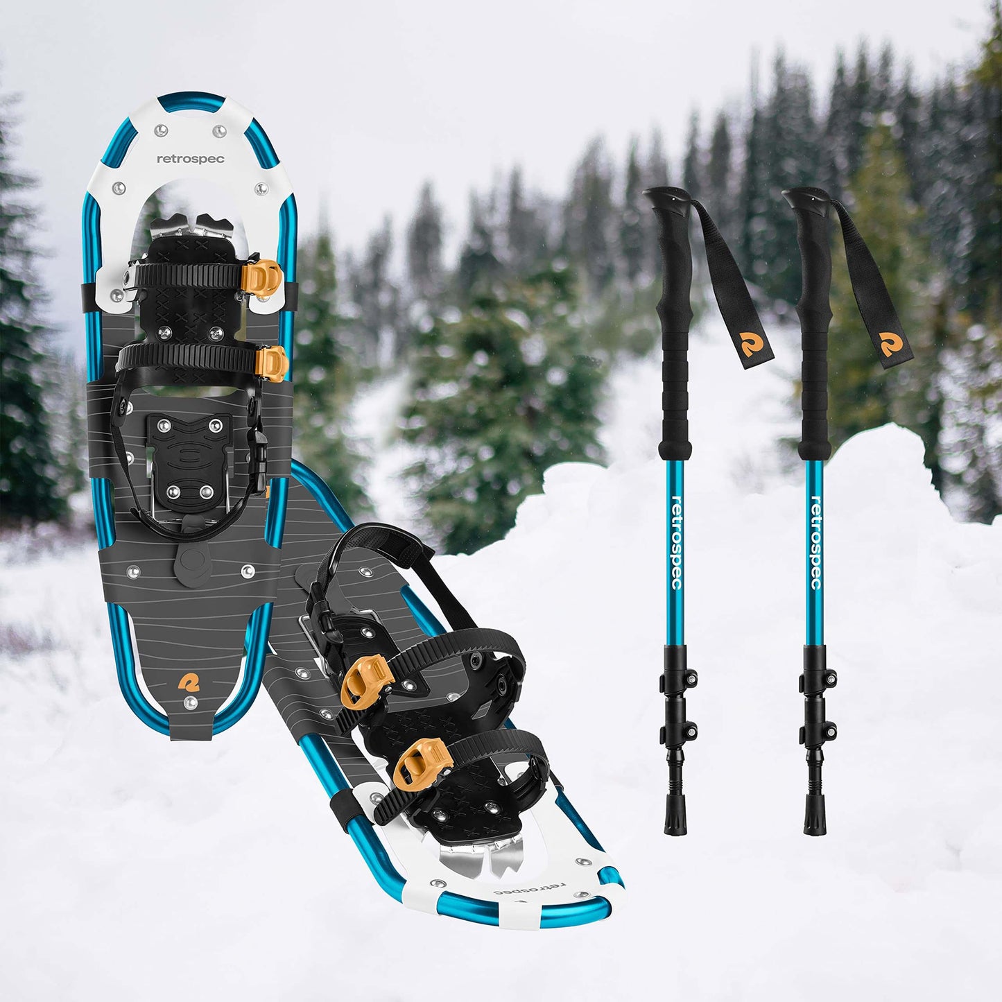 Image of Retrospec Drifter 21/25/30 Inch Snowshoes & Trekking Poles Bundle, a Snowshoes available for $130.49 Buy now and save at Adventure Travel Gear