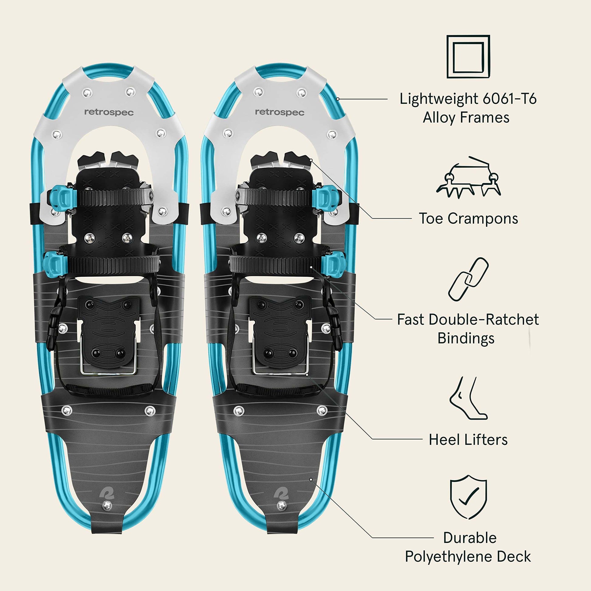 Image of Retrospec Drifter 21/25/30 Inch Snowshoes & Trekking Poles Bundle, a Snowshoes available for $130.49 Buy now and save at Adventure Travel Gear