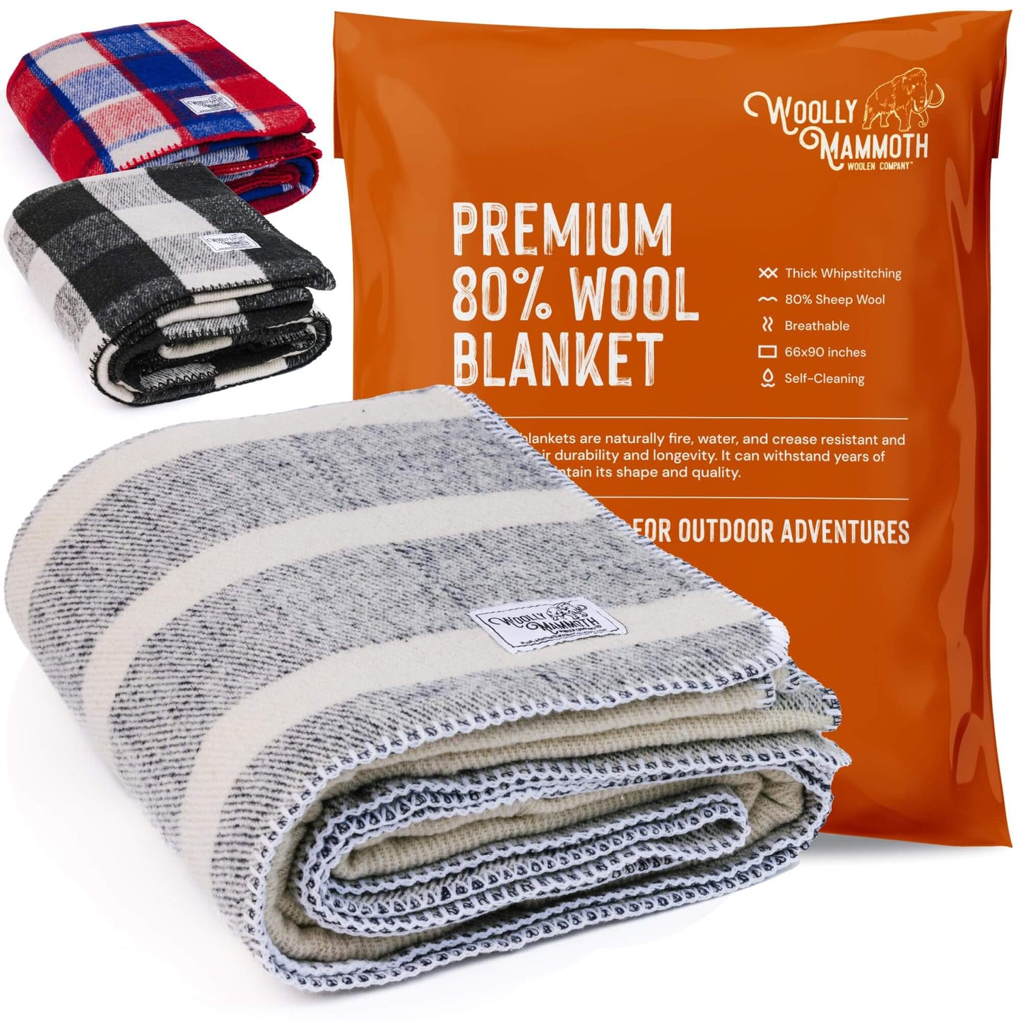 Image of Woolly Mammoth Merino Wool Blanket - Large 66" x 90", Camp Blanket, a Camping Blanket available for $98.59 Buy now and save at Adventure Travel Gear