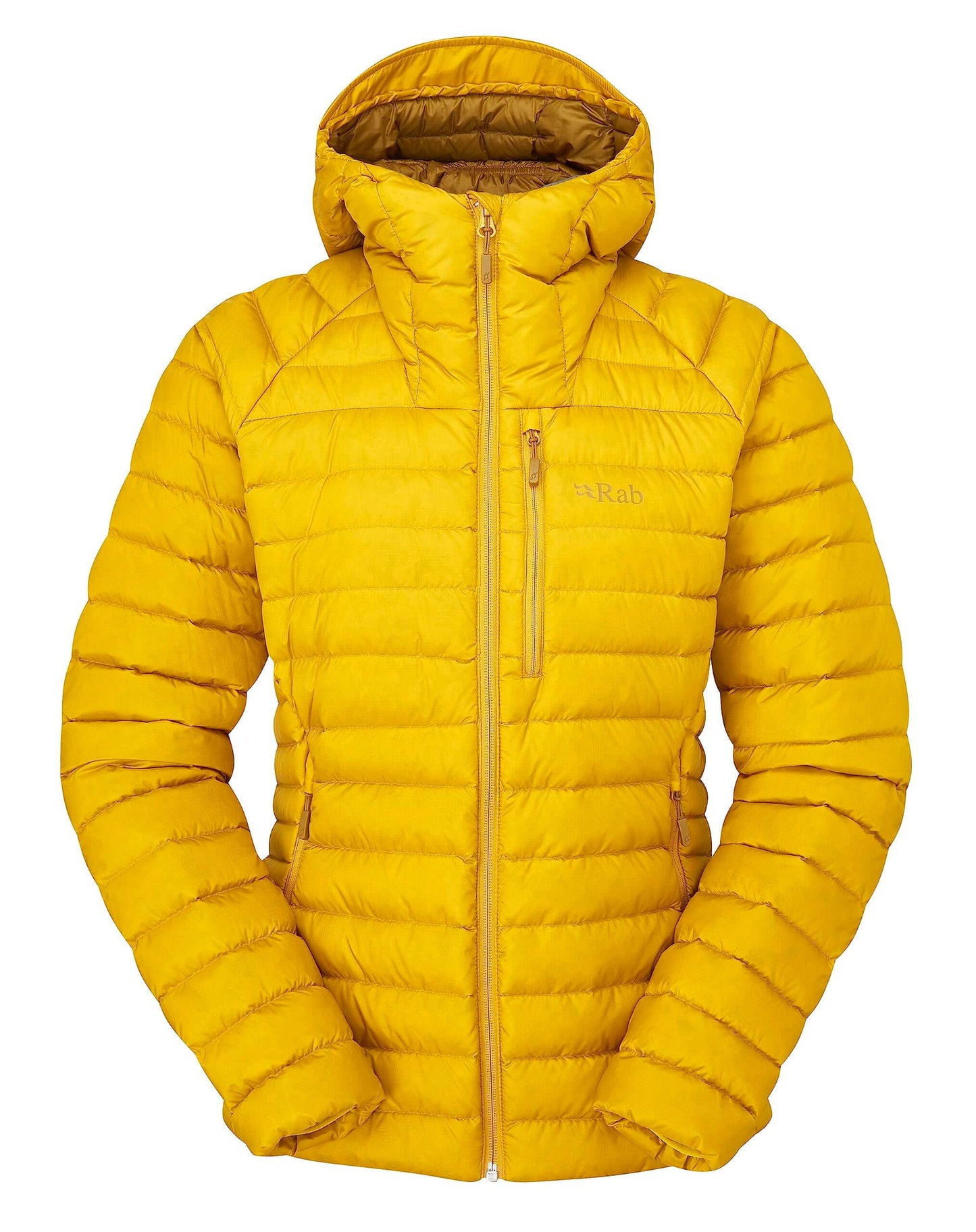 Image of Rab Women's Microlight Alpine 700-Fill Down Hooded Puffer Jacket for Hiking & Skiing, a Puffer Jacket available for $427.75 Buy now and save at Adventure Travel Gear