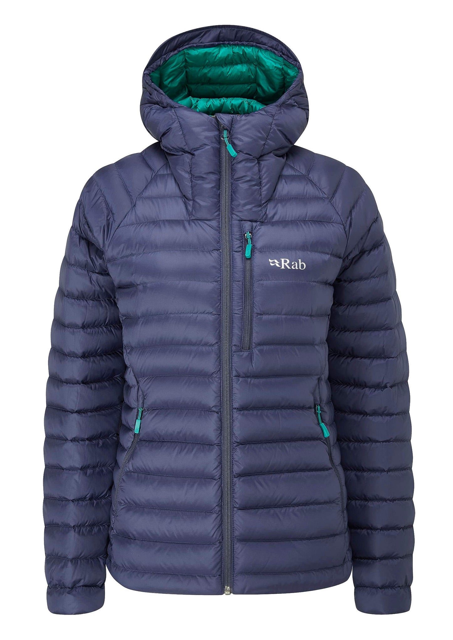 Image of Rab Women's Microlight Alpine 700-Fill Down Hooded Puffer Jacket for Hiking & Skiing, a Puffer Jacket available for $427.75 Buy now and save at Adventure Travel Gear