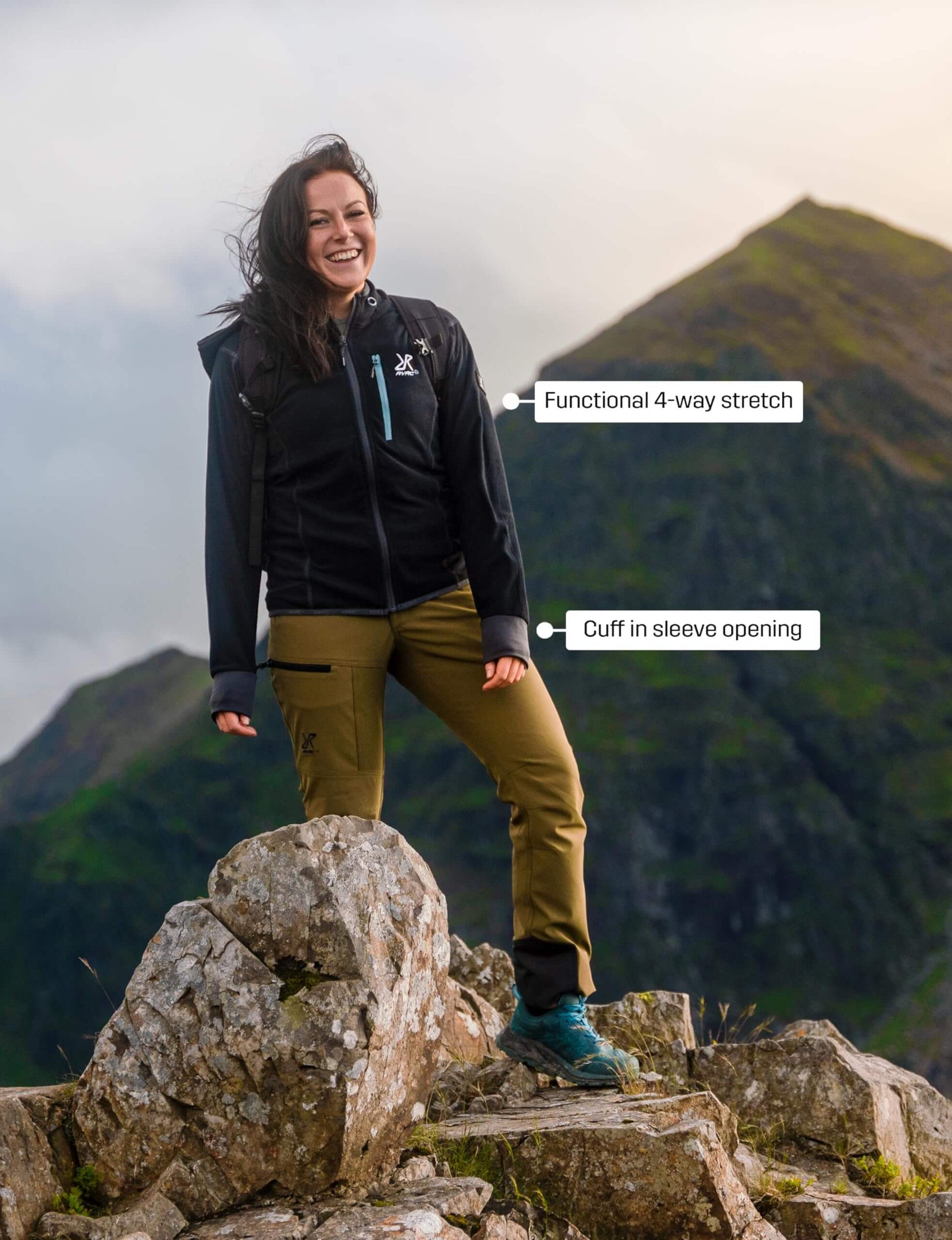 Image of RevolutionRace Women's Trekker Hoodie, Fleece Jacket Great for Hiking and Outdoor Adventures, a Jacket available for $85.55 Buy now and save at Adventure Travel Gear