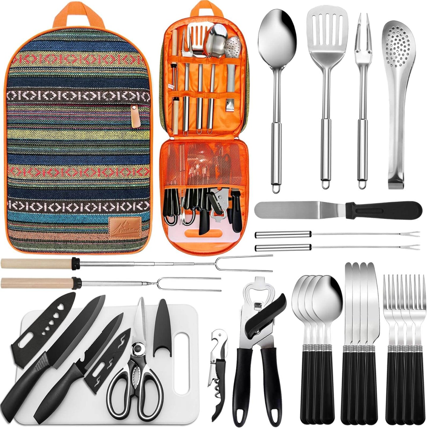 Image of Freehiker Portable Camping Kitchen Utensil Set-27 Piece, a Camping Kitchen Utensil Set available for $72.49 Buy now and save at Adventure Travel Gear