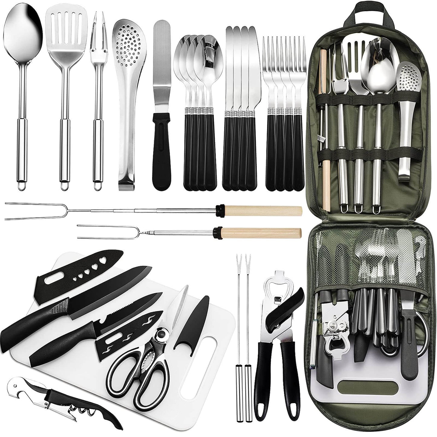 Image of Freehiker Portable Camping Kitchen Utensil Set-27 Piece, a Camping Kitchen Utensil Set available for $72.49 Buy now and save at Adventure Travel Gear