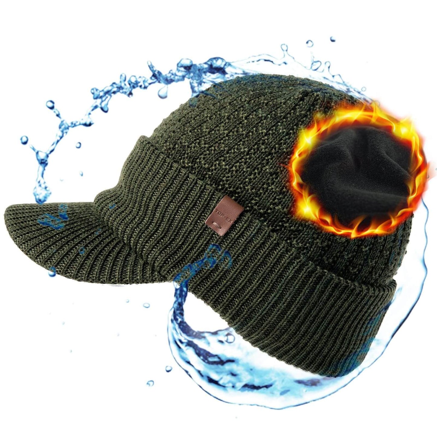 Image of TOP-EX Merino Wool Waterproof All Weather Brim Beanie, a Beanie available for $34.79 Buy now and save at Adventure Travel Gear