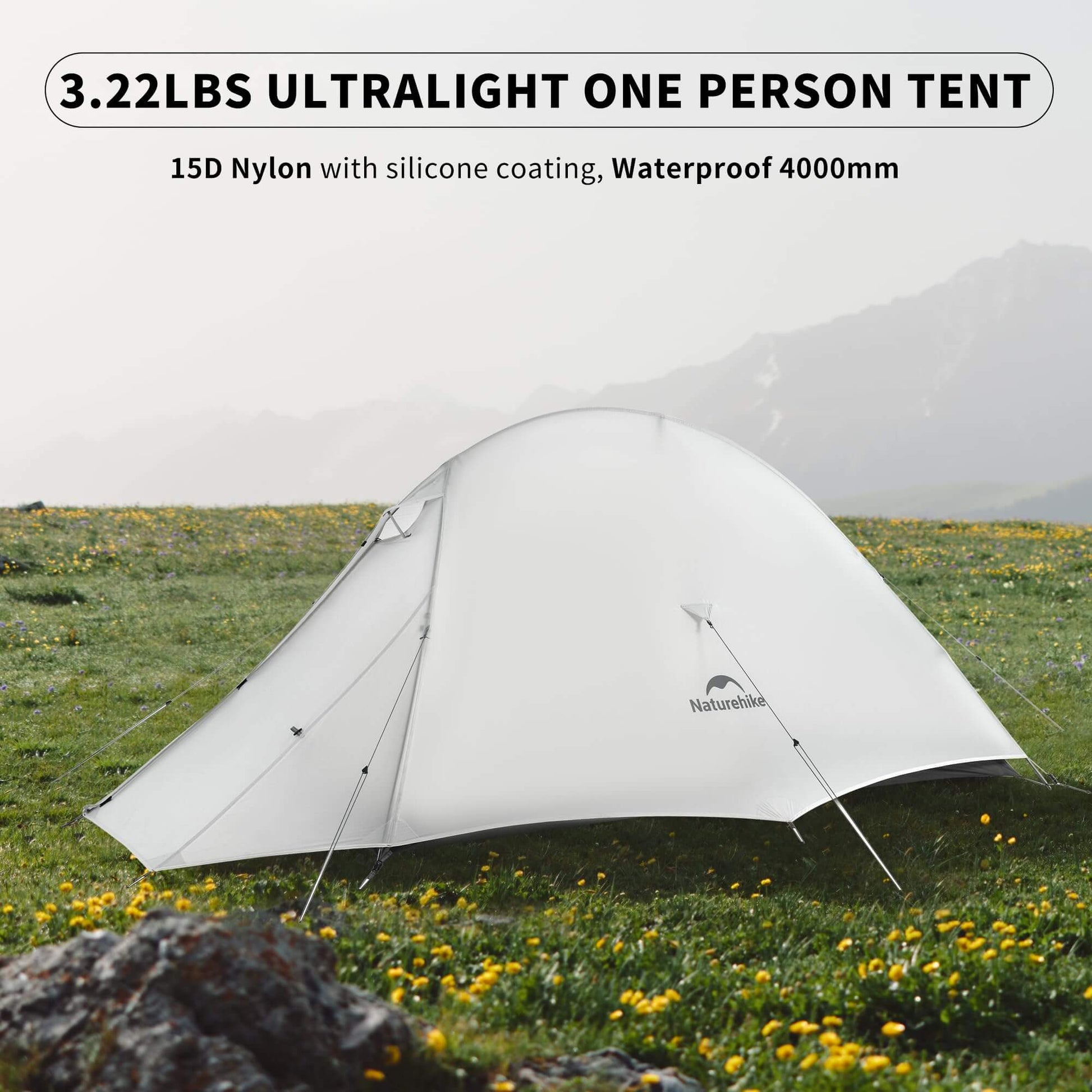 Image of Naturehike Upgraded Cloud up 1 Person Tent, Ultralight Backpacking Tent, a Tent available for $144.99 Buy now and save at Adventure Travel Gear