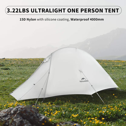 Image of Naturehike Upgraded Cloud up 1 Person Tent, Ultralight Backpacking Tent, a Tent available for $144.99 Buy now and save at Adventure Travel Gear