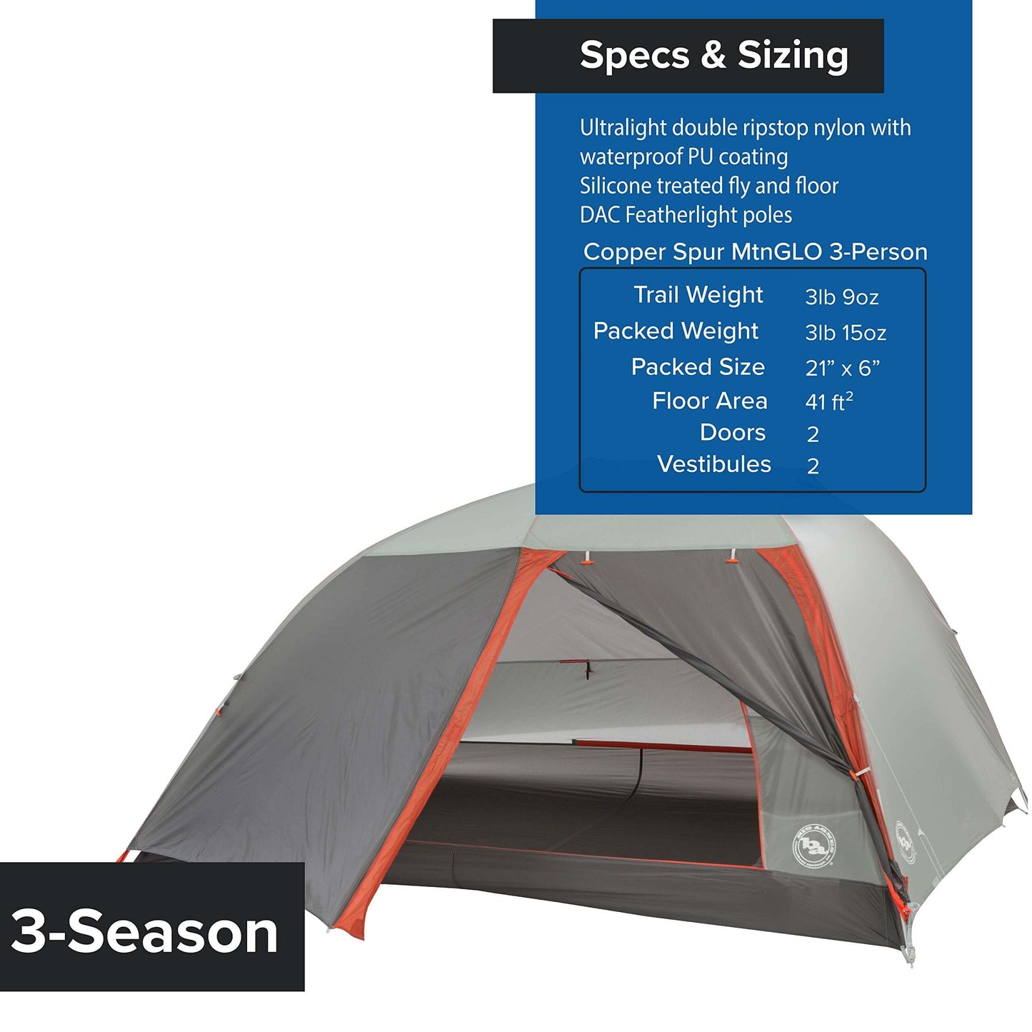 Image of Big Agnes Copper Spur HV UL - Ultralight Backpacking Tent, a Tent available for $461.06 Buy now and save at Adventure Travel Gear