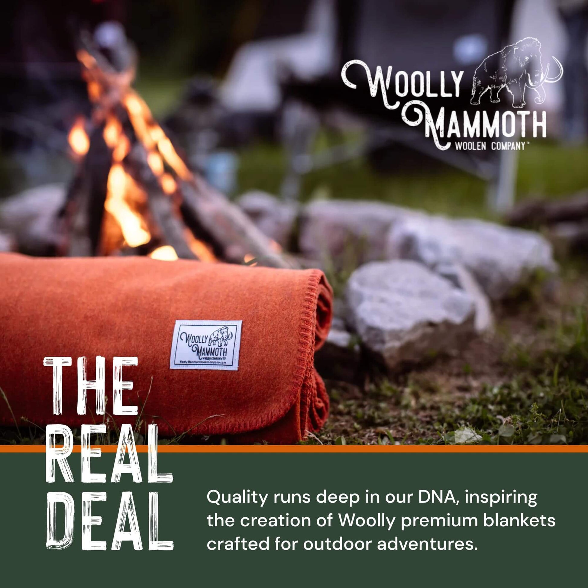 Image of Woolly Mammoth Merino Wool Blanket - Large 66" x 90", Camp Blanket, a Camping Blanket available for $101.49 Buy now and save at Adventure Travel Gear