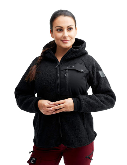 Image of RevolutionRace Sherpa Hoodie for Women, Fleece Jacket Perfect for Hiking and Outdoor Adventures, a Women's Fleece Jacket available for $152.25 Buy now and save at Adventure Travel Gear