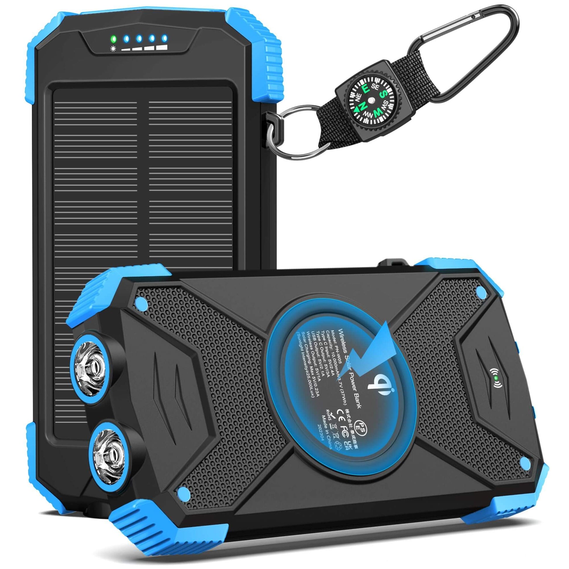 Image of BLAVOR Solar Charger Power Bank 10,000mAh, Portable Wireless Charger, a Wireless Charger available for $57.99 Buy now and save at Adventure Travel Gear