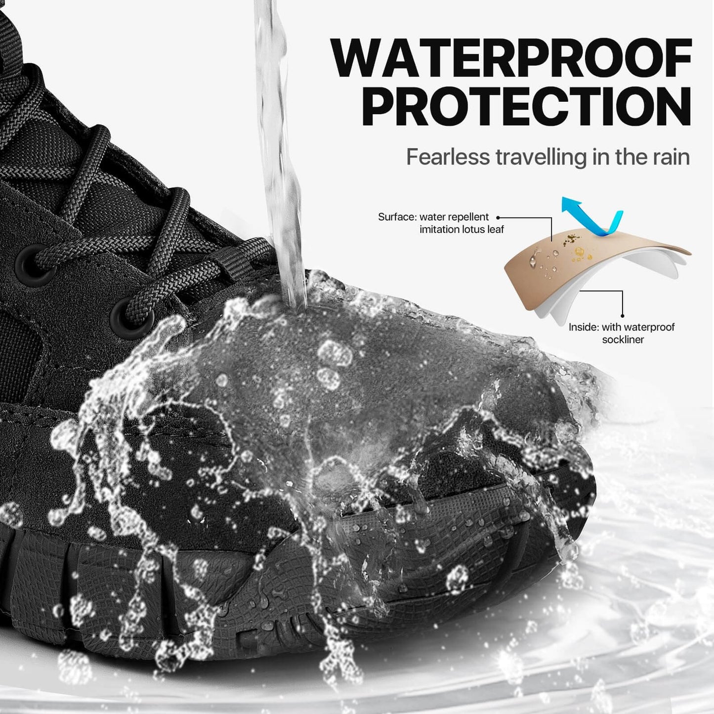 Image of FREE SOLDIER Women's Tactical Boots 6 Inches Lightweight Waterproof, a Footwear available for $127.88 Buy now and save at Adventure Travel Gear