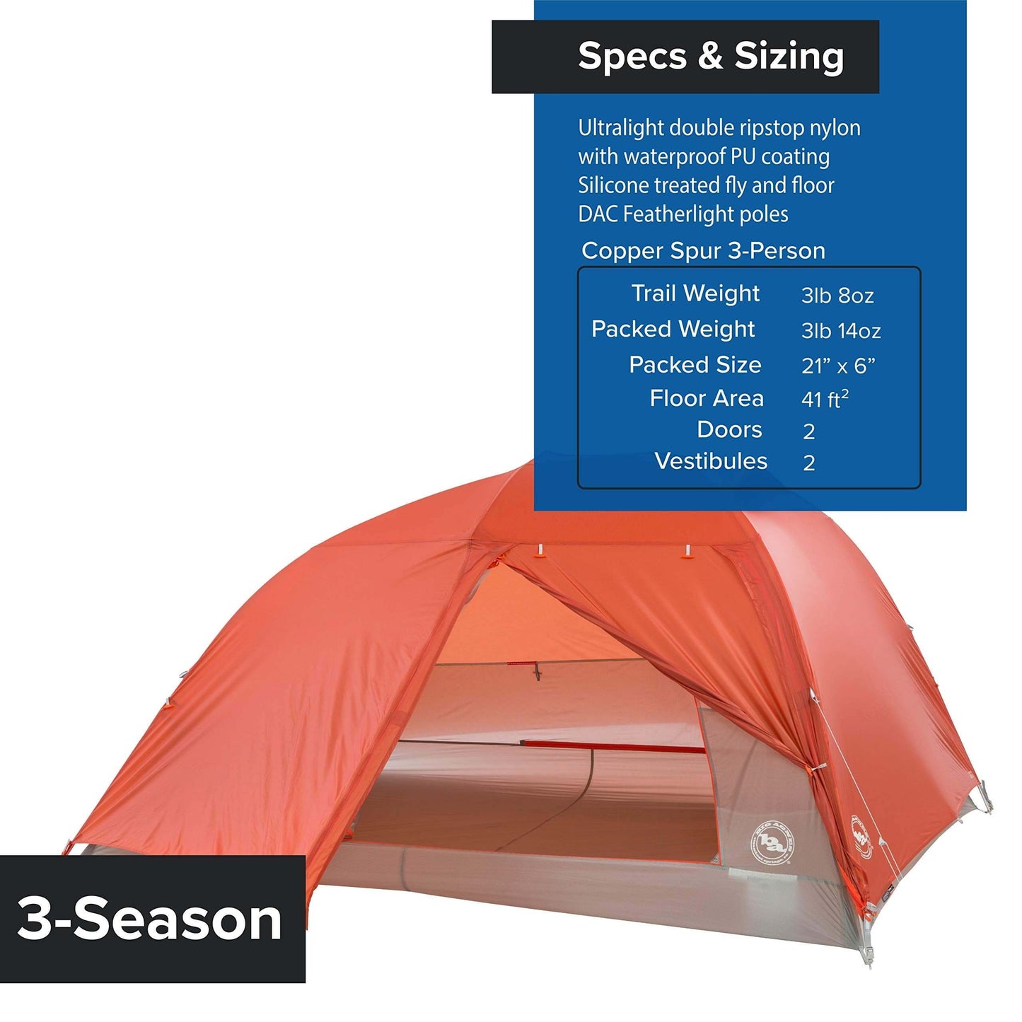 Image of Big Agnes Copper Spur HV UL - Ultralight Backpacking Tent, a Tent available for $461.06 Buy now and save at Adventure Travel Gear