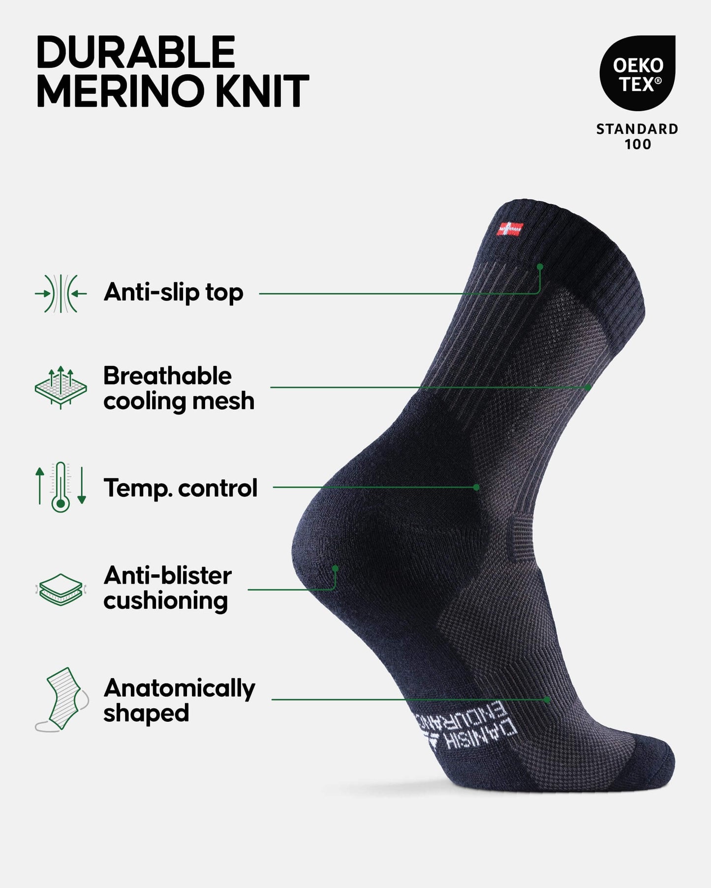 Image of DANISH ENDURANCE Hiking Socks, Lightweight, Merino Wool Socks for Men & Women, a Socks available for $49.23 Buy now and save at Adventure Travel Gear