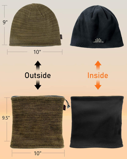 Image of Winter Beanie Skull Cap Neck Warmer Gaiter Set, a Beanie available for $27.54 Buy now and save at Adventure Travel Gear