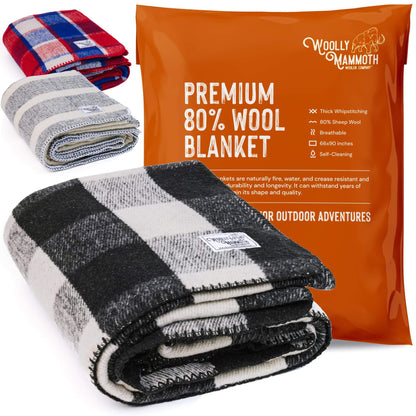 Image of Woolly Mammoth Merino Wool Blanket - Large 66" x 90", Camp Blanket, a Camping Blanket available for $98.59 Buy now and save at Adventure Travel Gear