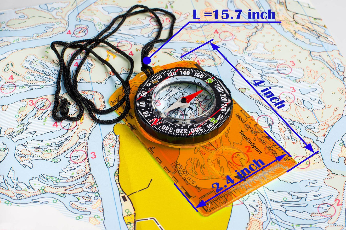 Image of Orienteering Compass Hiking Backpacking Compass, a Magnetic Navigational Compasses available for $14.47 Buy now and save at Adventure Travel Gear