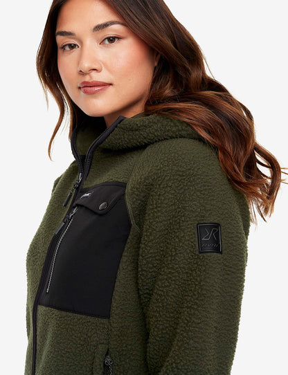 Image of RevolutionRace Sherpa Hoodie for Women, Fleece Jacket Perfect for Hiking and Outdoor Adventures, a Women's Fleece Jacket available for $152.25 Buy now and save at Adventure Travel Gear