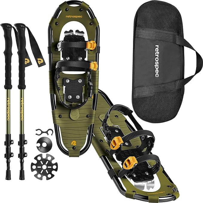 Image of Retrospec Drifter 21/25/30 Inch Snowshoes & Trekking Poles Bundle, a Snowshoes available for $130.49 Buy now and save at Adventure Travel Gear