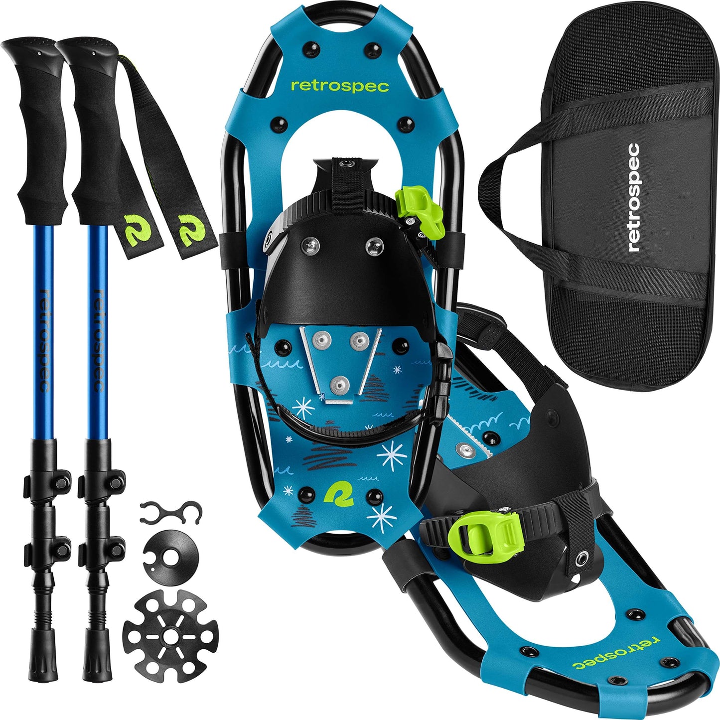 Image of Retrospec Drifter 21/25/30 Inch Snowshoes & Trekking Poles Bundle, a Snowshoes available for $130.49 Buy now and save at Adventure Travel Gear