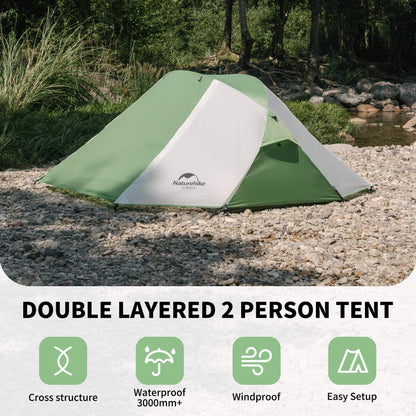 Image of Naturehike Butterfly 2 Person Tent with Large Vestibules, a Tent available for $101.49 Buy now and save at Adventure Travel Gear