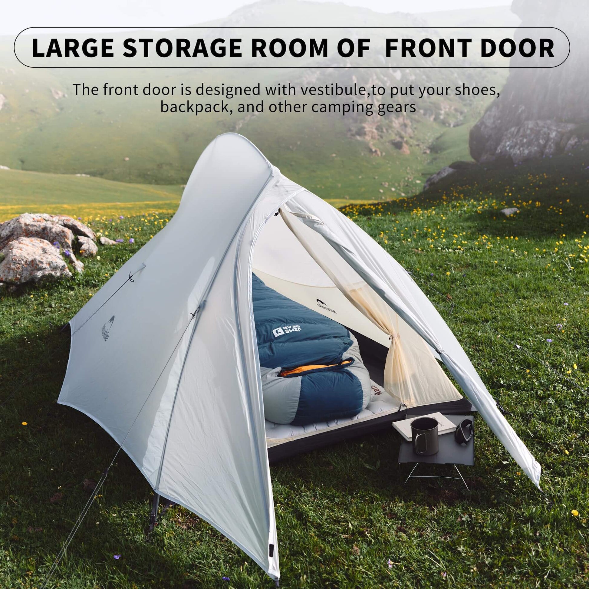 Image of Naturehike Upgraded Cloud up 1 Person Tent, Ultralight Backpacking Tent, a Tent available for $144.99 Buy now and save at Adventure Travel Gear