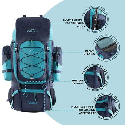 Image of Tripole Walker Pro Rucksack for Trekking and Hiking, a backpack available for $94.25 Buy now and save at Adventure Travel Gear